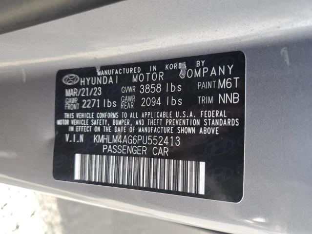 Auction sale of the 2023 Hyundai Elantra, vin: KMHLM4AG6PU552413, lot number: 55379396