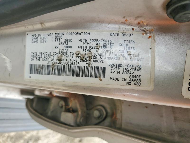 Aukcja sprzedaży 1997 Toyota 4runner, vin: JT3GM84R3V0016943, numer aukcji: 58586916