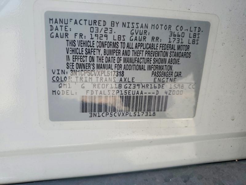 Продаж на аукціоні авто 2023 Nissan Kicks, vin: 3N1CP5CVXPL517318, номер лоту: 58475546