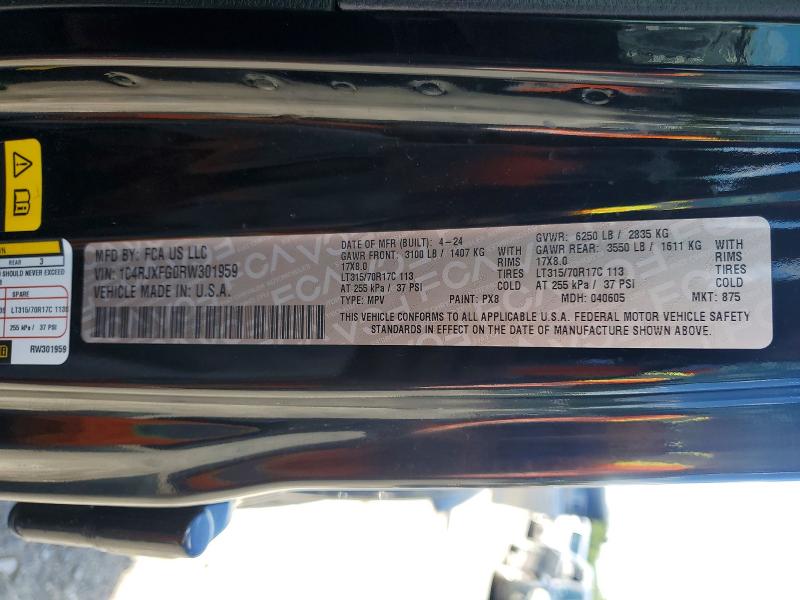 57223706 :رقم المزاد ، 1C4RJXFG0RW301959 vin ، 2024 Jeep Wrangler مزاد بيع