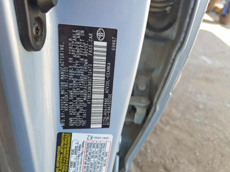 Продажа на аукционе авто 2006 Toyota Camry, vin: 4T1BE30K96U712470, номер лота: 58403816