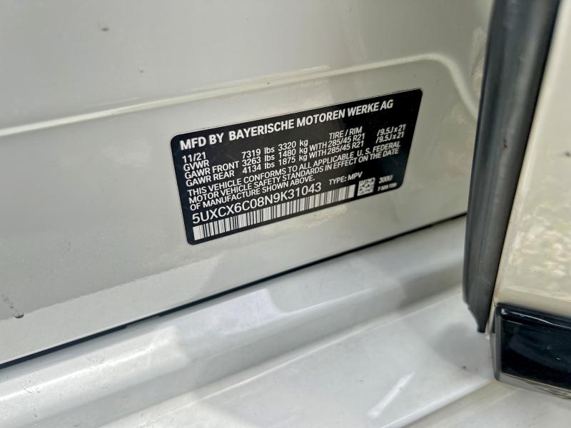 Продаж на аукціоні авто 2022 Bmw X7, vin: 5UXCX6C08N9K31043, номер лоту: 54558696