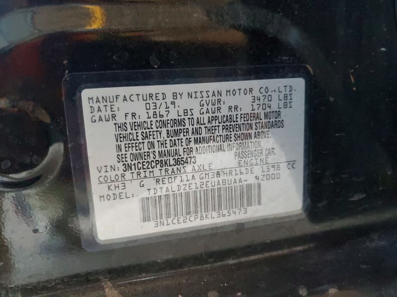 Продаж на аукціоні авто 2019 Nissan Versa Note, vin: 3N1CE2CP8KL365473, номер лоту: 57851876