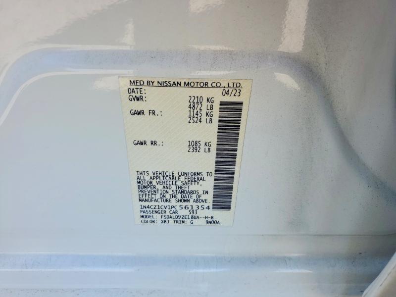 Продаж на аукціоні авто 2023 Nissan Leaf, vin: 1N4CZ1CV1PC561354, номер лоту: 55671176