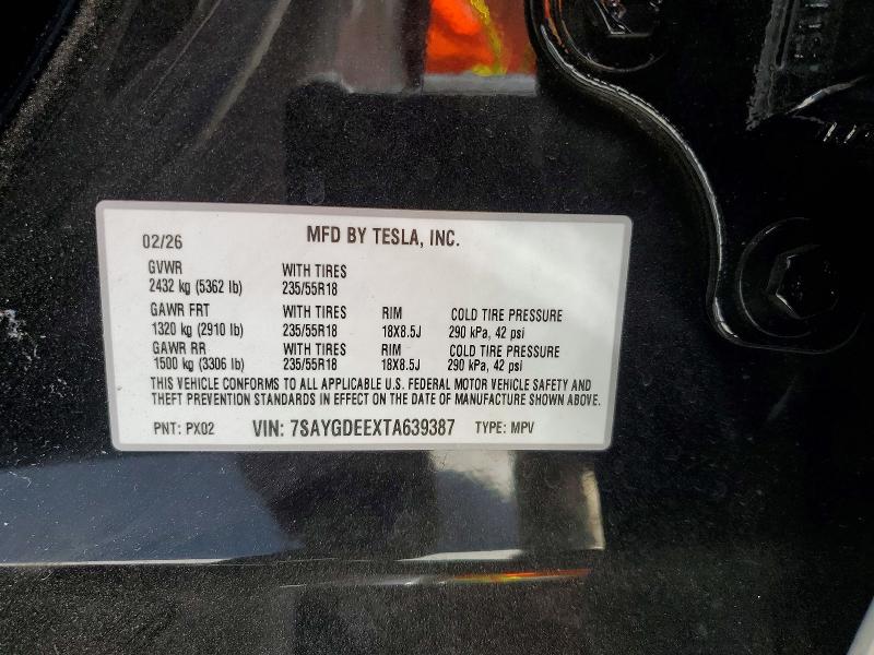 Aukcja sprzedaży 2026 Tesla Model Y, vin: 7SAYGDEEXTA639387, numer aukcji: 58822026