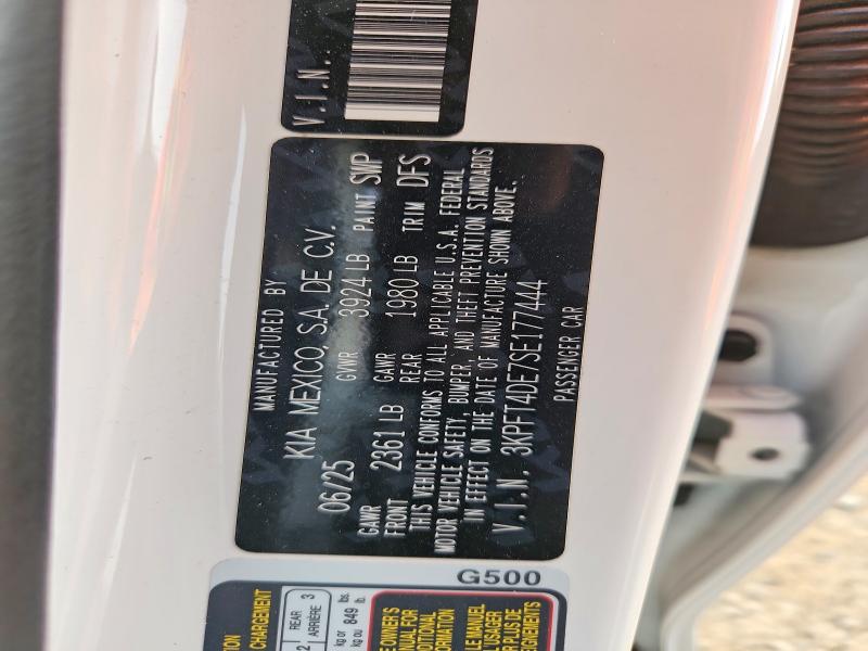 58053026 :رقم المزاد ، 3KPFT4DE7SE177444 vin ، 2025 Kia K4 مزاد بيع
