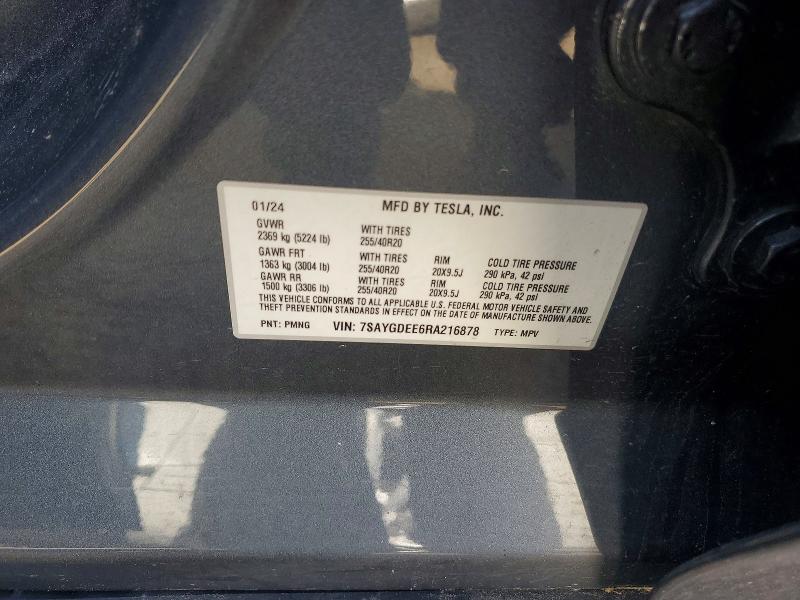 Продажа на аукционе авто 2024 Tesla Model Y, vin: 7SAYGDEE6RA216878, номер лота: 54948726