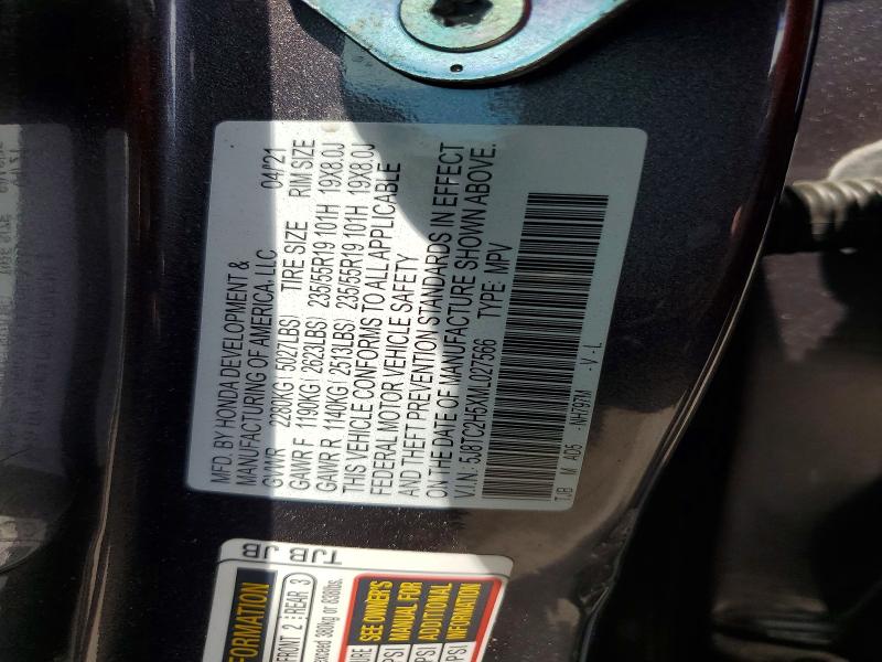 Aukcja sprzedaży 2021 Acura Rdx, vin: 5J8TC2H5XML027566, numer aukcji: 58925806