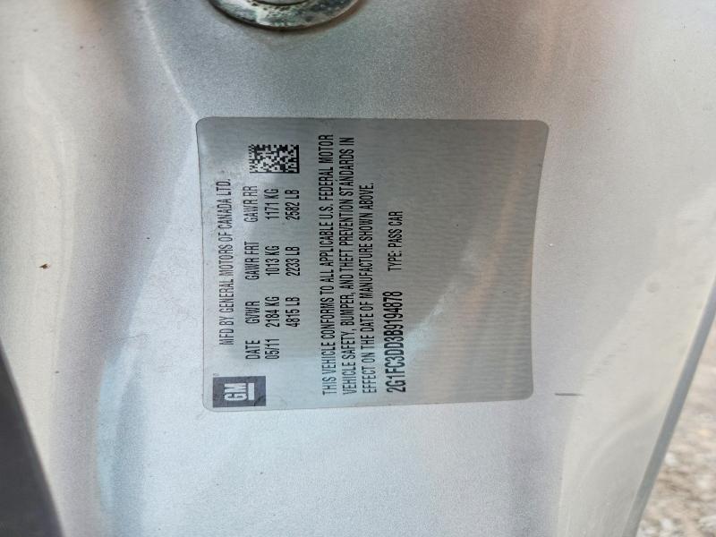 Aukcja sprzedaży 2011 Chevrolet Camaro, vin: 2G1FC3DD3B9194878, numer aukcji: 57770306