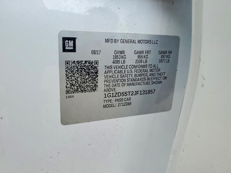 Aukcja sprzedaży 2018 Chevrolet Malibu, vin: 1G1ZD5ST2JF131857, numer aukcji: 56878876