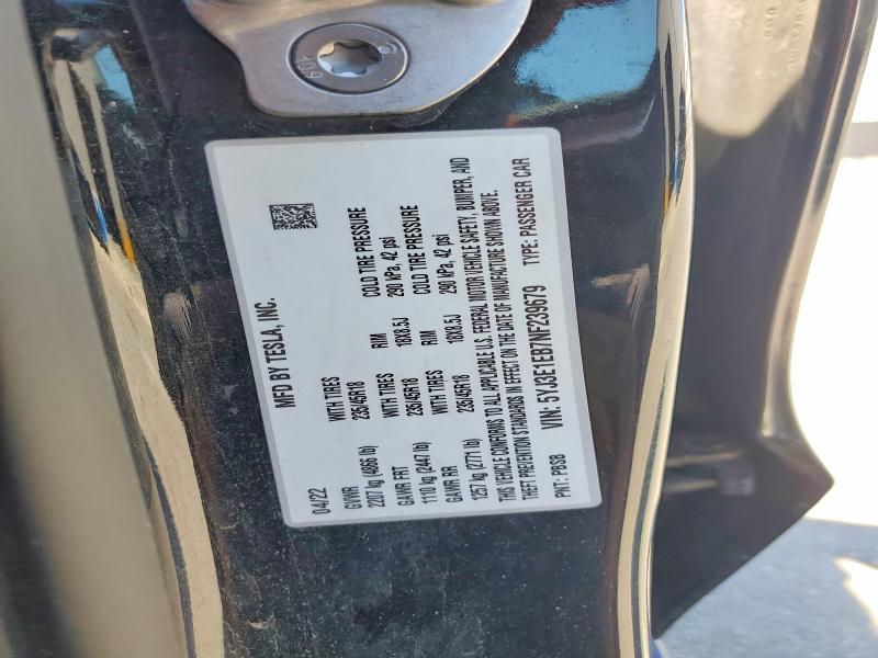 Продаж на аукціоні авто 2022 Tesla Model 3, vin: 5YJ3E1EB7NF239679, номер лоту: 57946186