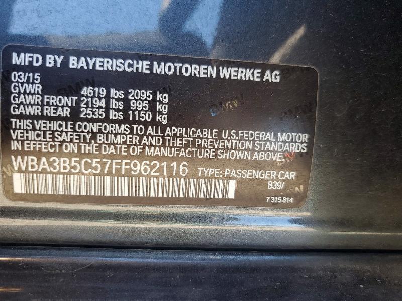Продаж на аукціоні авто 2015 Bmw 328, vin: WBA3B5C57FF962116, номер лоту: 57970436