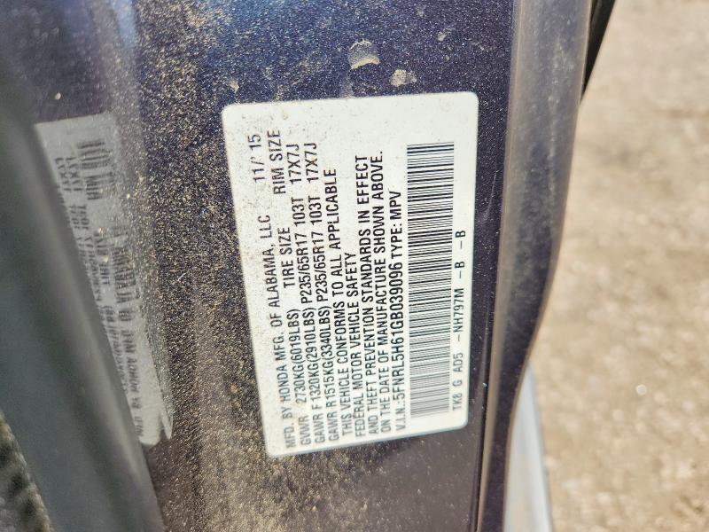 Aukcja sprzedaży 2016 Honda Odyssey, vin: 5FNRL5H61GB039096, numer aukcji: 56779306