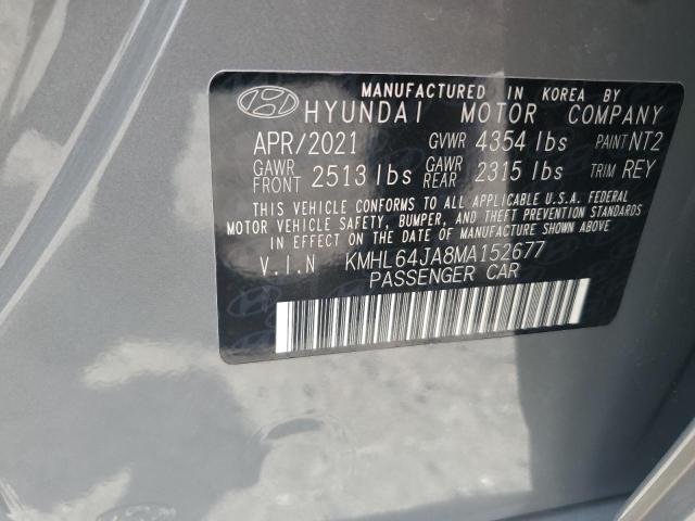 Aukcja sprzedaży 2021 Hyundai Sonata, vin: KMHL64JA8MA152677, numer aukcji: 57138796