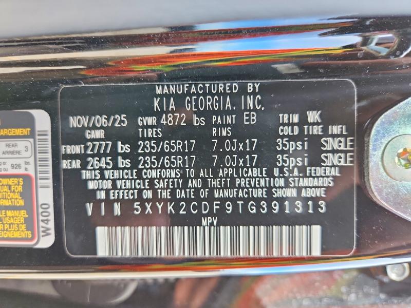 Продаж на аукціоні авто 2026 Kia Sportage, vin: 5XYK2CDF9TG391313, номер лоту: 59545306