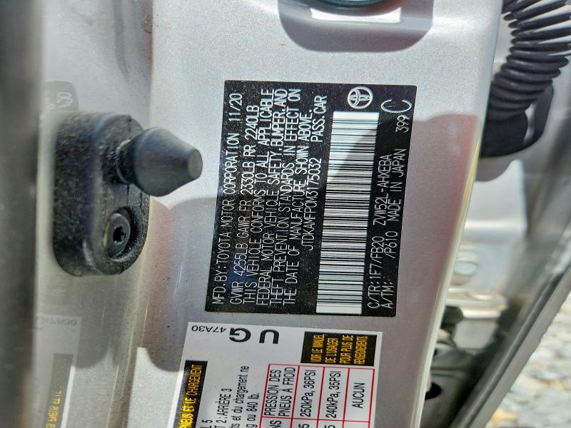 Продажа на аукционе авто 2021 Toyota Prius Prime, vin: JTDKAMFP0M3175032, номер лота: 57472516