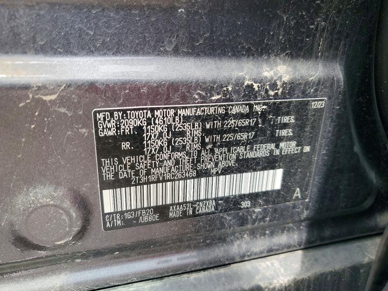 Aukcja sprzedaży 2024 Toyota Rav4, vin: 2T3H1RFV1RC263468, numer aukcji: 56363266