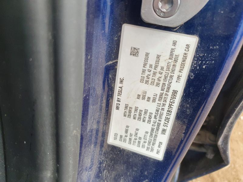 Продаж на аукціоні авто 2023 Tesla Model 3, vin: 5YJ3E1EB1PF676998, номер лоту: 57769226