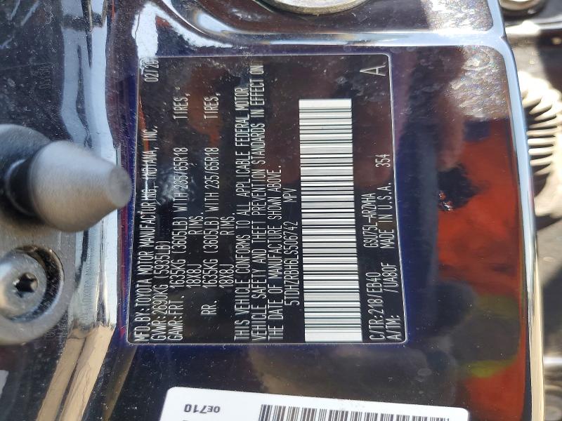 56427316 :رقم المزاد ، 5TDHZRBH6LS506742 vin ، 2020 Toyota Highlander مزاد بيع