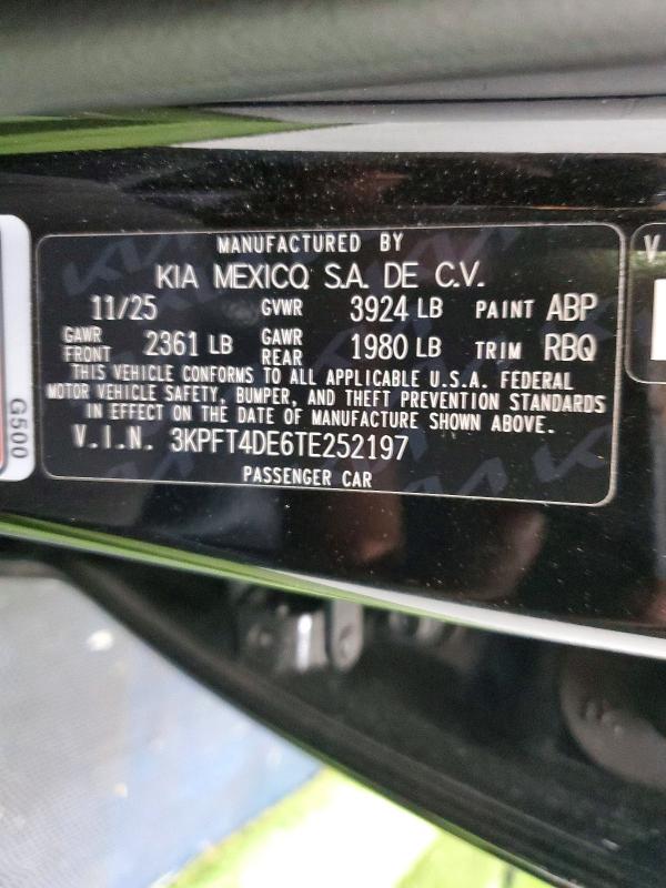 Продажа на аукционе авто 2026 Kia K4, vin: 3KPFT4DE6TE252197, номер лота: 56330296