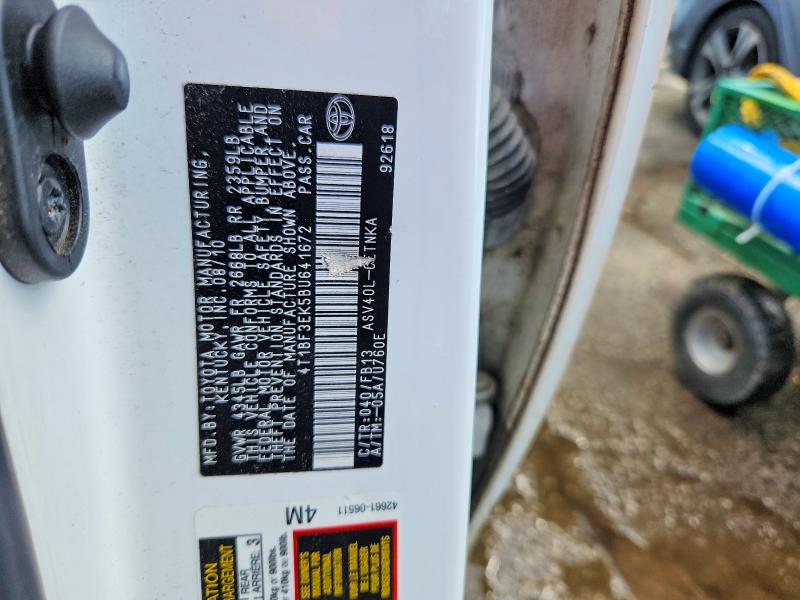 2011 Toyota Camry მანქანა იყიდება აუქციონზე, vin: 4T1BF3EK5BU641672, აუქციონის ნომერი: 56400306