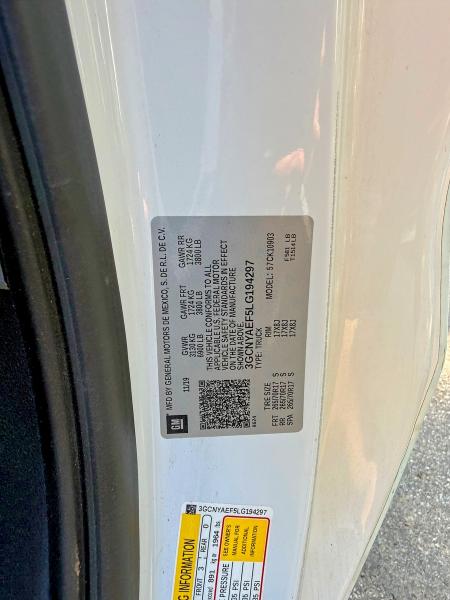 Aukcja sprzedaży 2020 Chevrolet Silverado, vin: 3GCNYAEF5LG194297, numer aukcji: 57050196