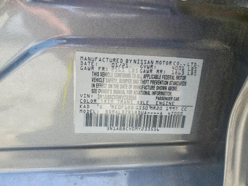57565766 :رقم المزاد ، 3N1AB8CV0MY233556 vin ، 2021 Nissan Sentra مزاد بيع