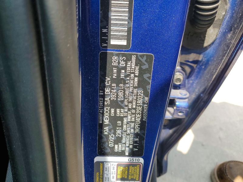58120636 :رقم المزاد ، 3KPFU4DE3SE180323 vin ، 2025 Kia K4 مزاد بيع