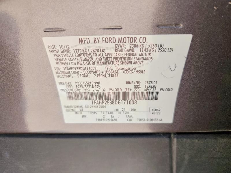 Продаж на аукціоні авто 2013 Ford Taurus, vin: 1FAHP2E88DG171008, номер лоту: 57540826