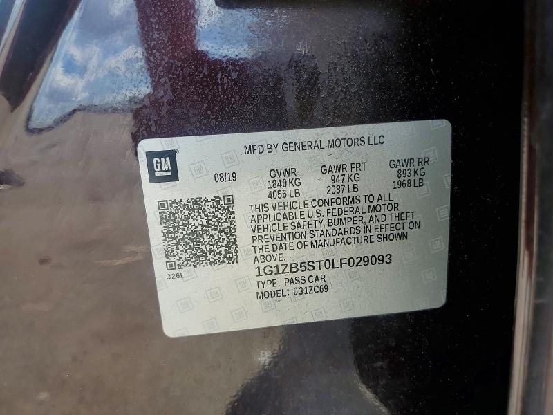 Aukcja sprzedaży 2020 Chevrolet Malibu, vin: 1G1ZB5ST0LF029093, numer aukcji: 58234436