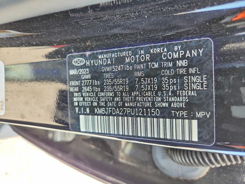 Продаж на аукціоні авто 2023 Hyundai Tucson, vin: KM8JFDA27PU121150, номер лоту: 85966935