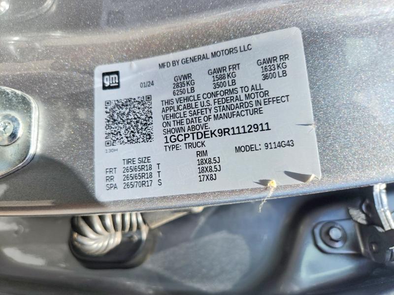 Продажа на аукционе авто 2024 Chevrolet Colorado, vin: 1GCPTDEK9R1112911, номер лота: 56271476
