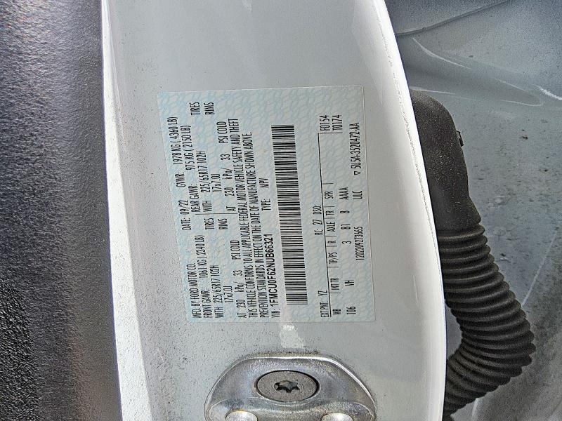 Aukcja sprzedaży 2022 Ford Escape, vin: 1FMCU0F62NUB66321, numer aukcji: 55759166
