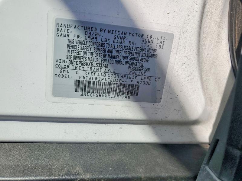 Aukcja sprzedaży 2024 Nissan Kicks, vin: 3N1CP5BVXRL533748, numer aukcji: 57008366