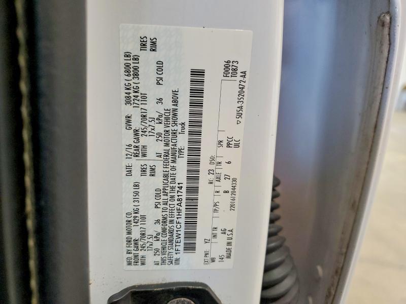 56163986 :رقم المزاد ، 1FTEW1CF1HFA81741 vin ، 2017 Ford F150 مزاد بيع
