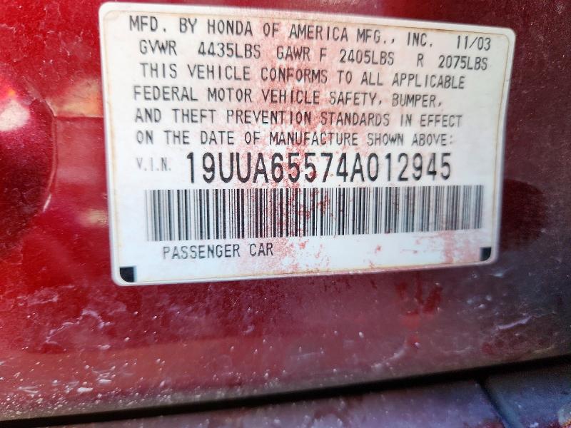 Продажа на аукционе авто 2004 Acura Tl, vin: 19UUA65574A012945, номер лота: 57416796