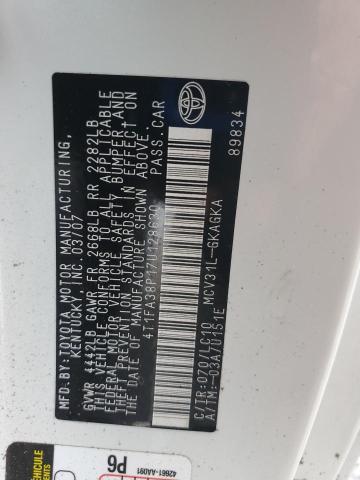 Aukcja sprzedaży 2007 Toyota Camry Solara, vin: 4T1FA38P17U128630, numer aukcji: 55626466