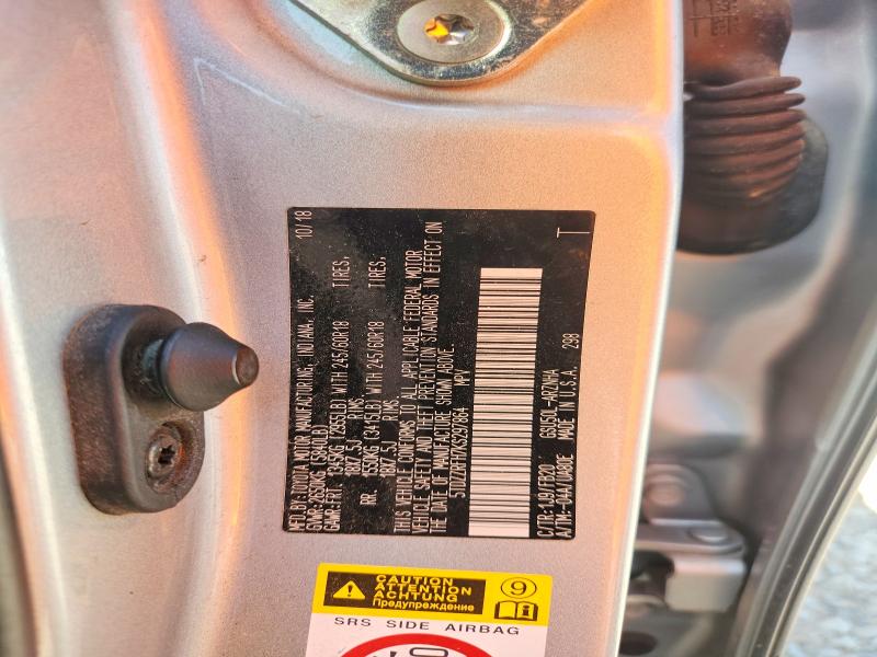 59032096 :رقم المزاد ، 5TDZZRFH7KS297864 vin ، 2019 Toyota Highlander مزاد بيع