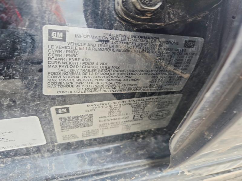 56736076 :رقم المزاد ، 1GTU9FEL2MZ228659 vin ، 2021 Gmc Sierra مزاد بيع
