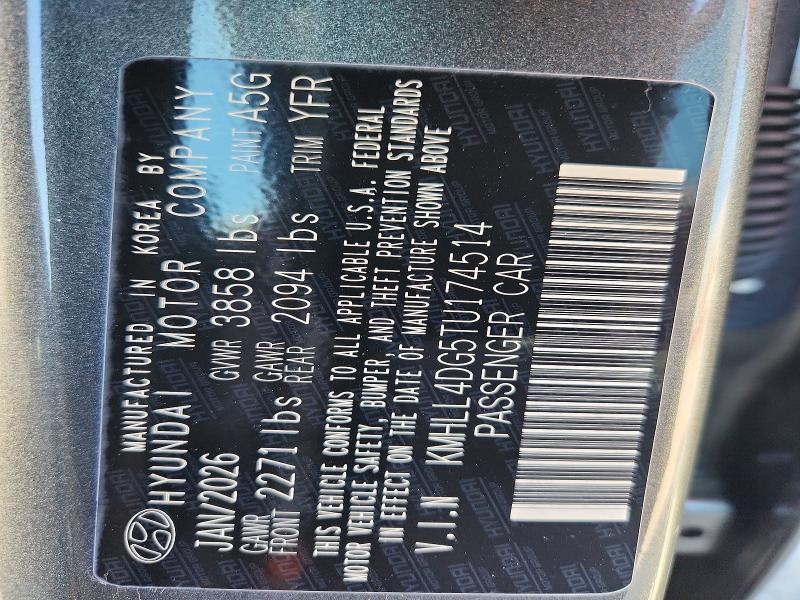 55855596 :رقم المزاد ، KMHLL4DG5TU174514 vin ، 2026 Hyundai Elantra مزاد بيع