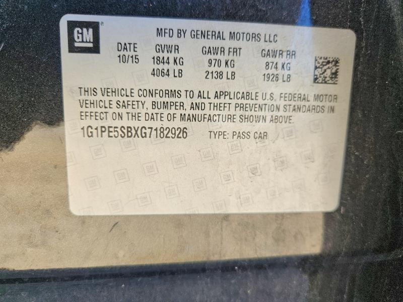 55864706 :رقم المزاد ، 1G1PE5SBXG7182926 vin ، 2016 Chevrolet Cruze Limited مزاد بيع
