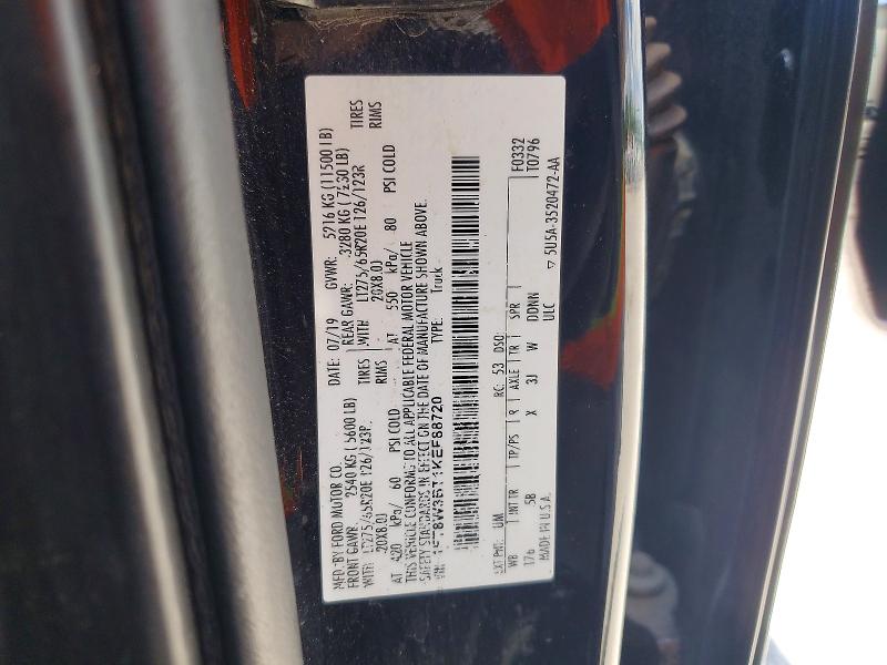 55478176 :رقم المزاد ، 1FT8W3BT1KEF88720 vin ، 2019 Ford F350 مزاد بيع
