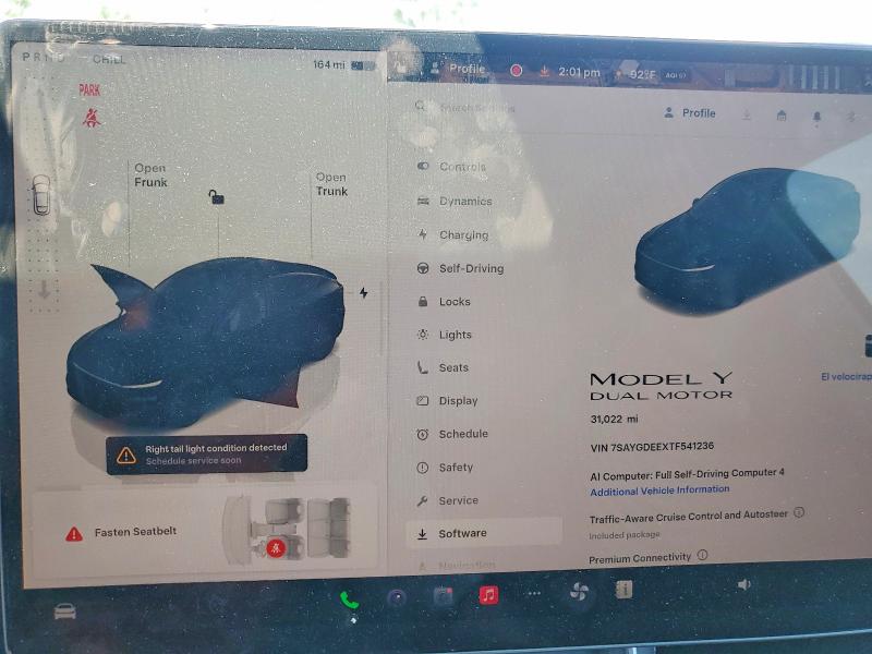 58603806 :رقم المزاد ، 7SAYGDEEXTF541236 vin ، 2026 Tesla Model Y مزاد بيع