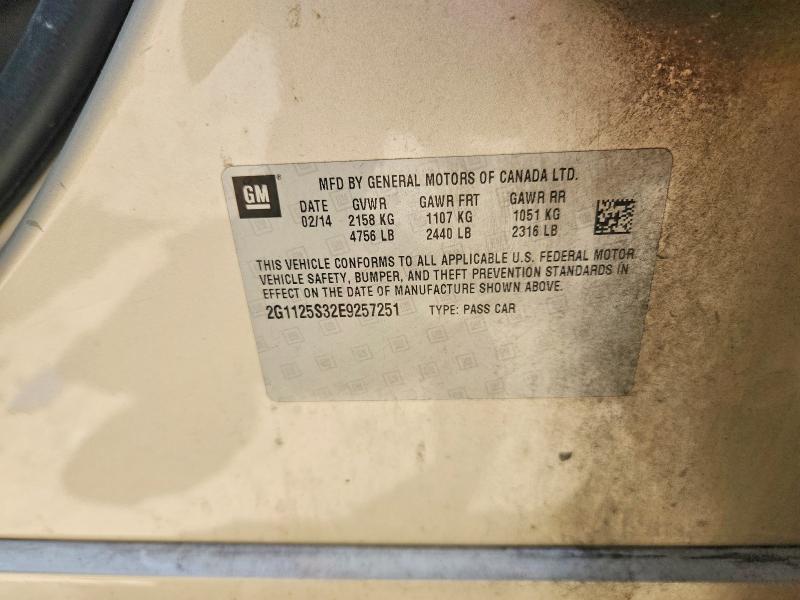 Продаж на аукціоні авто 2014 Chevrolet Impala, vin: 2G1125S32E9257251, номер лоту: 57128936