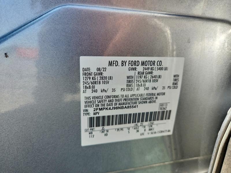 Продажа на аукционе авто 2022 Ford Edge, vin: 2FMPK4J98NBA85541, номер лота: 58034526