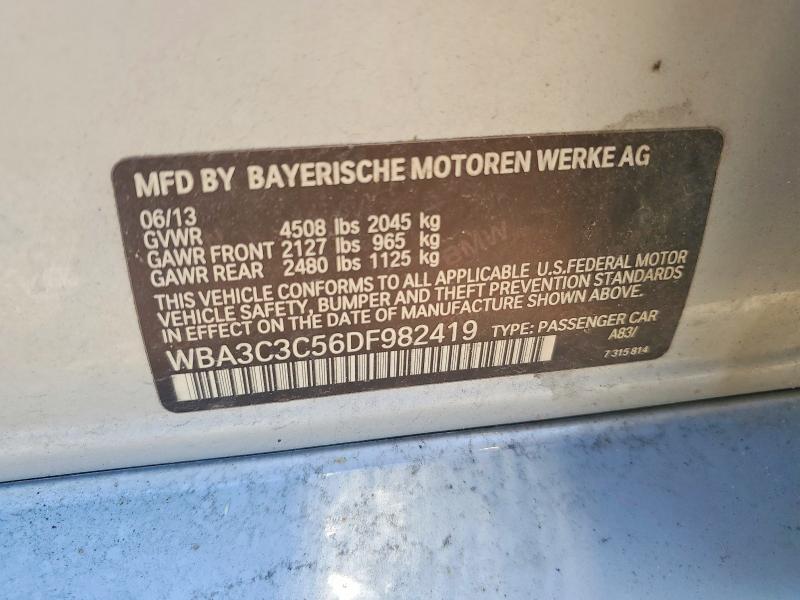 Продажа на аукционе авто 2013 Bmw 320, vin: WBA3C3C56DF982419, номер лота: 55910206