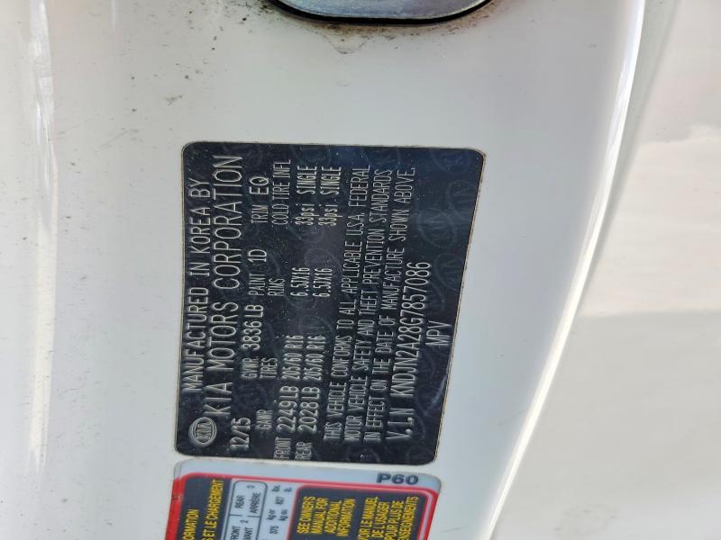 58981926 :رقم المزاد ، KNDJN2A28G7857086 vin ، 2016 Kia Soul مزاد بيع