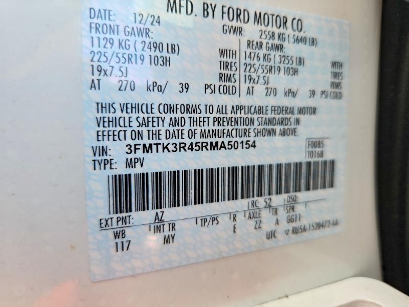 2024 Ford Mustang Mach-e მანქანა იყიდება აუქციონზე, vin: 3FMTK3R45RMA50154, აუქციონის ნომერი: 55594546