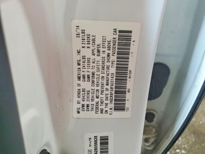 Aukcja sprzedaży 2015 Honda Accord, vin: 1HGCR6F58FA001426, numer aukcji: 57042756