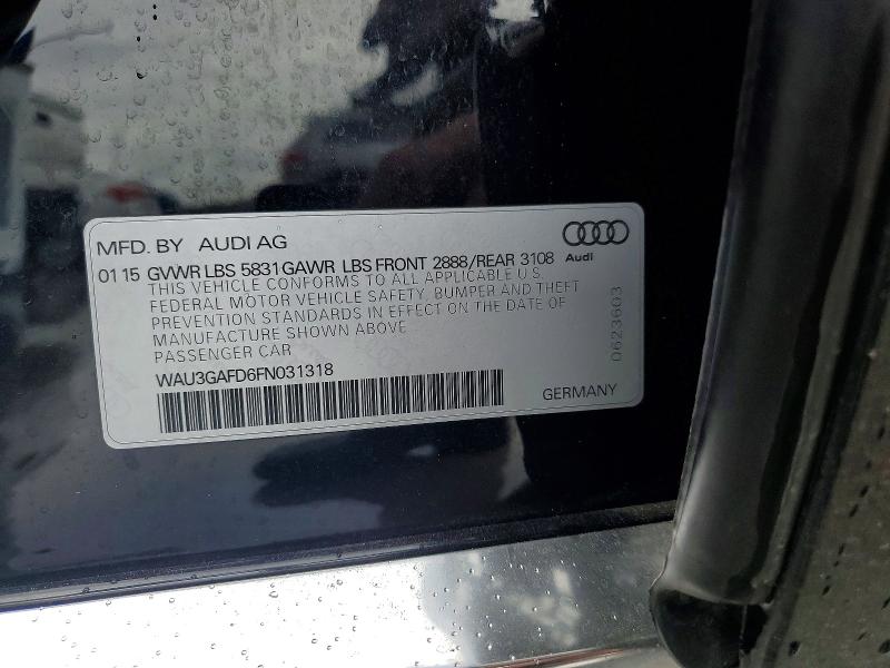 56268606 :رقم المزاد ، WAU3GAFD6FN031318 vin ، 2015 Audi A8 مزاد بيع